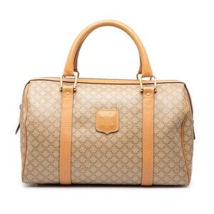 Pre-Loved Celine Macadam Coated Canvas Boston Bag